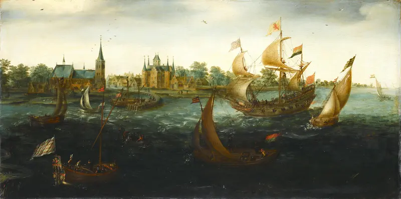 Ships off IJsselmonde Wall Art by Unknown - High-Resolution Digital Print