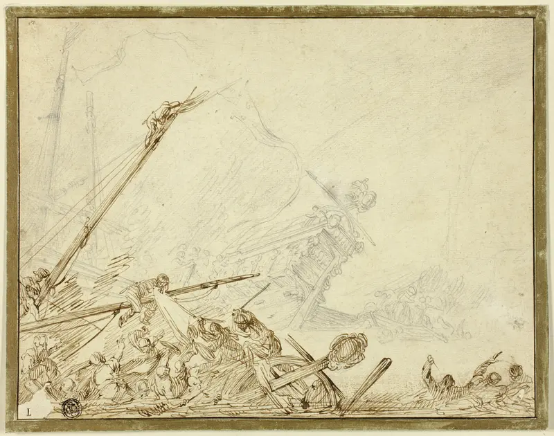 Shipwreck Wall Art by Cornelis de Wael - High-Resolution Digital Print