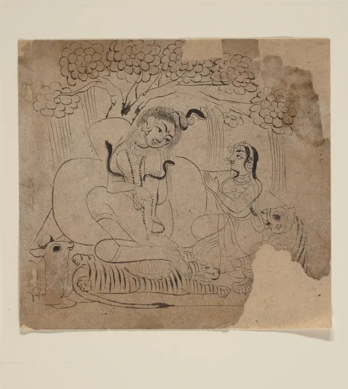 Shiva and Parvati Wall Art by Unknown - High-Resolution Digital Print