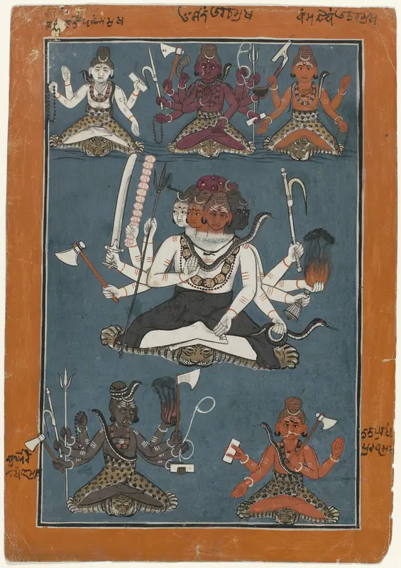 Shiva Pancha-vaktra Wall Art by anonymous - High-Resolution Digital Print
