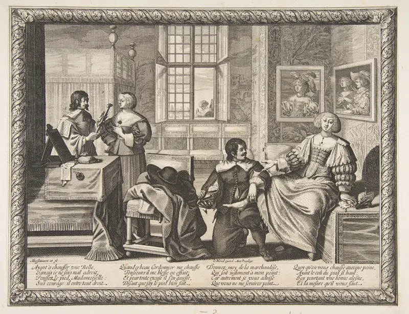 Shoemaker (Le Cordonnier), from "Trades" (Les Métiers) Wall Art by Abraham Bosse - High-Resolution Digital Print