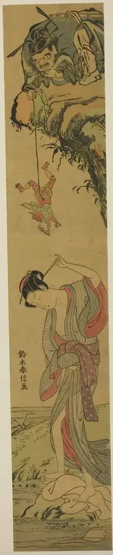 Shoki in Love Wall Art by Suzuki Harunobu - High-Resolution Digital Print