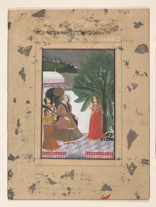 Shri Rama Putra Raga: Page from the Dispersed "Boston" Ragamala Series (Garland of Musical Modes) Wall Art by Unknown - High-Resolution Digital Print