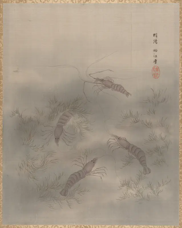 Shrimp (Ebi) Wall Art by Seki Shūkō - High-Resolution Digital Print