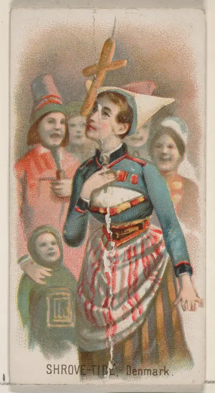 Shrove-Tide, Denmark, from the Holidays series (N80) for Duke brand cigarettes Wall Art by W. Duke, Sons & Co. - High-Resolution Digital Print