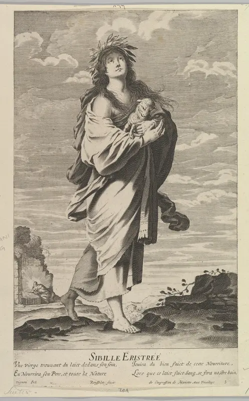 Sibylle Erythréenne, from "Douze Sibylles" Wall Art by Gilles Rousselet - High-Resolution Digital Print
