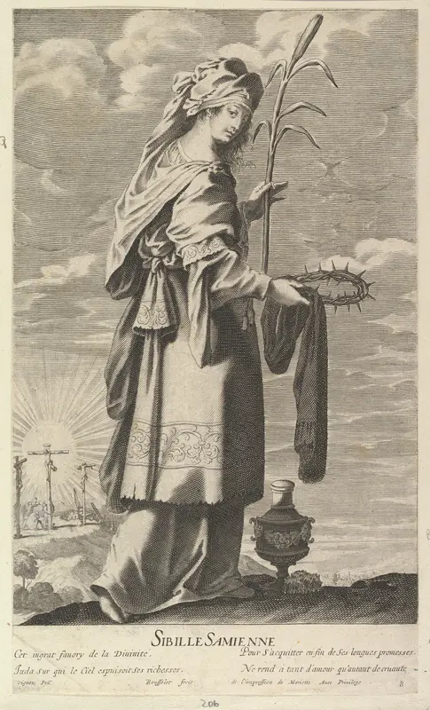 Sibylle Samienne, from "Douze Sibylles" Wall Art by Gilles Rousselet - High-Resolution Digital Print