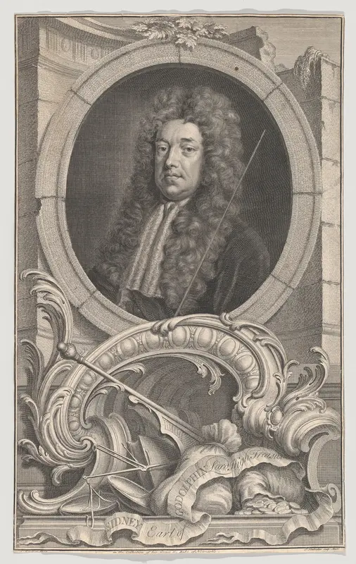Sidney, Earl of Godolphin, Lord High Treasurer Wall Art by Jacob Houbraken - High-Resolution Digital Print