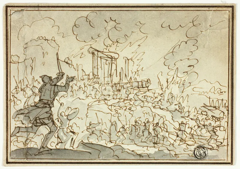 Siege of Fortress Wall Art by Jan Luyken - High-Resolution Digital Print