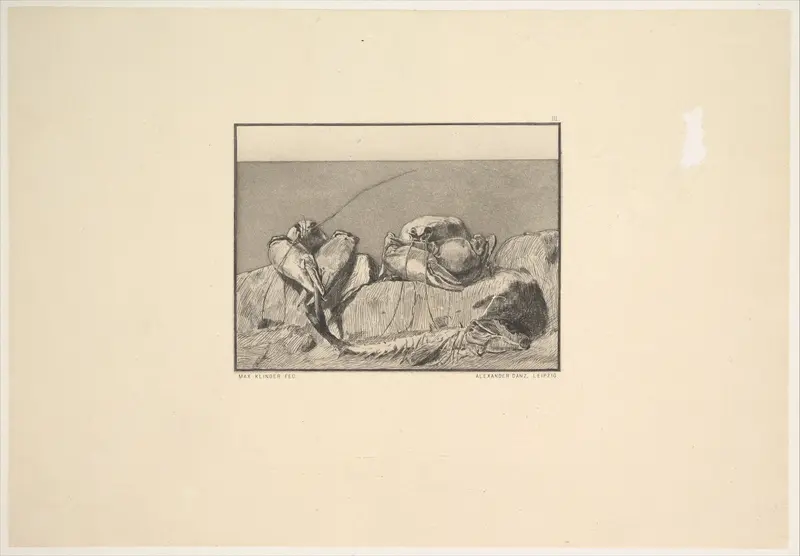 Siesta I, from the series Radierte Skizzen Wall Art by Max Klinger - High-Resolution Digital Print