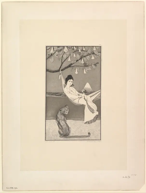 Siesta II (from the series Etched Sketches) Wall Art by Max Klinger - High-Resolution Digital Print