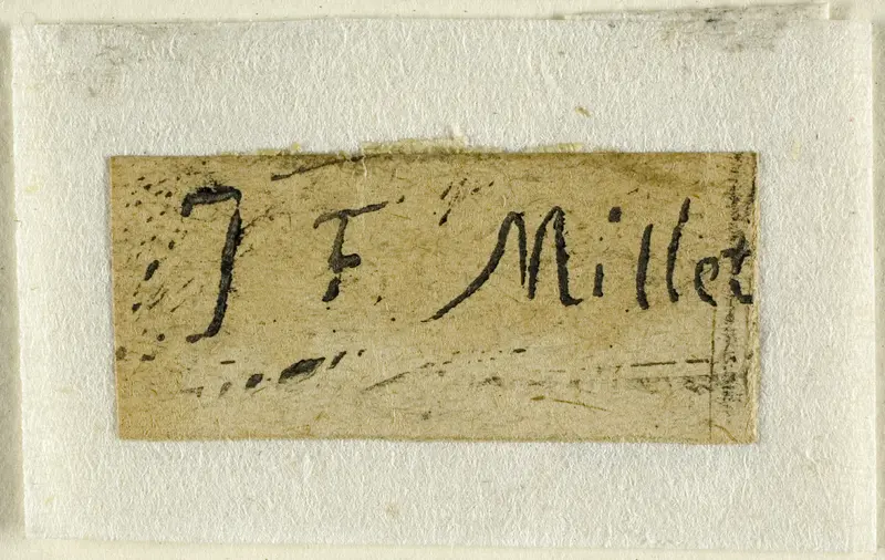 Signature Fragment from the Shepherdess Wall Art by Jean François Millet - High-Resolution Digital Print