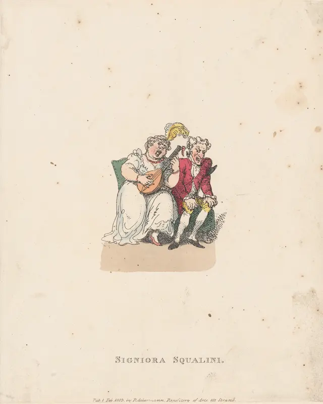 Signiora Squalini Wall Art by Thomas Rowlandson - High-Resolution Digital Print