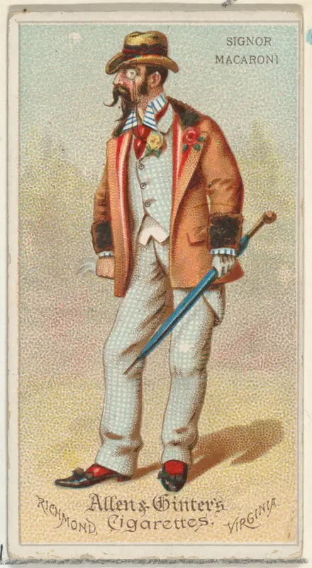 Signor Macaroni, from World's Dudes series (N31) for Allen & Ginter Cigarettes Wall Art by Allen & Ginter - High-Resolution Digital Print