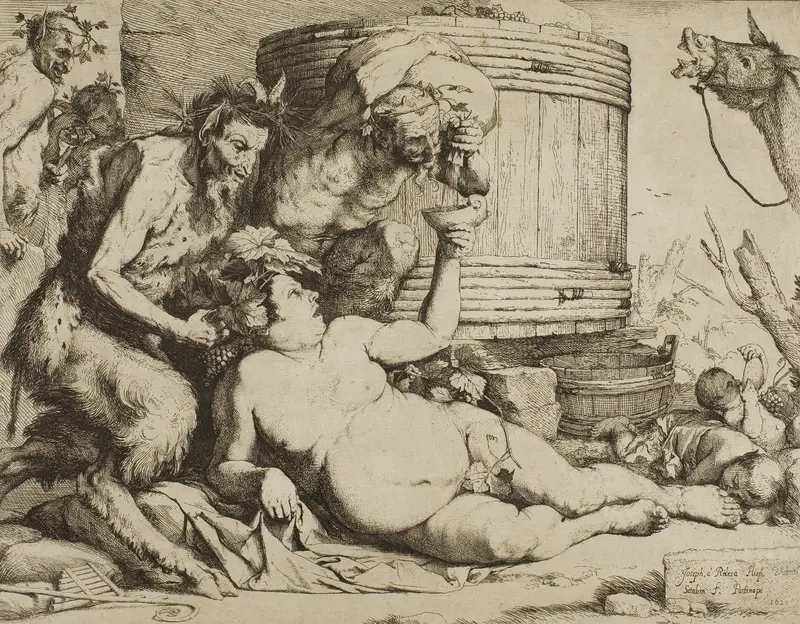 Silenus at the Wine Vat Wall Art by Jusepe de Ribera - High-Resolution Digital Print
