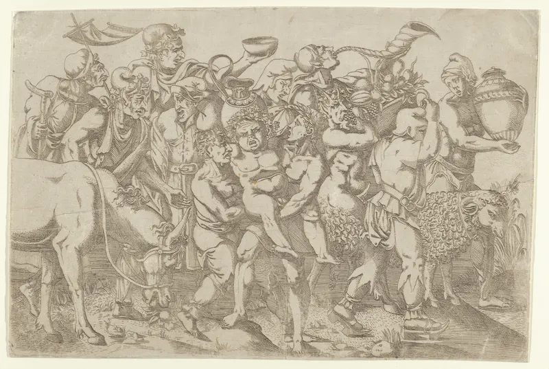 Silenus Carried by Two Attendants of Bacchus