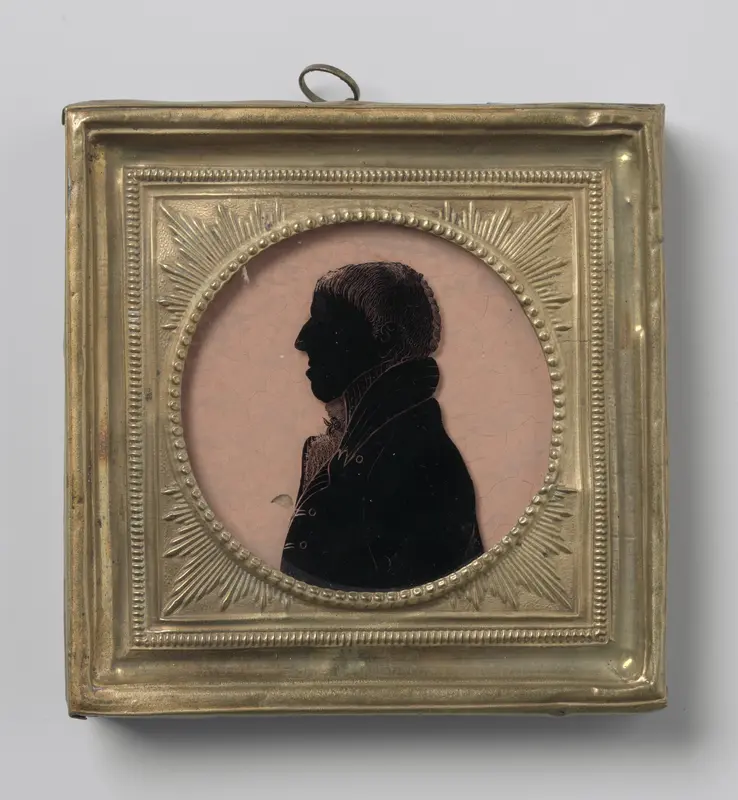 Silhouet portret van een man Wall Art by Unknown - High-Resolution Digital Print