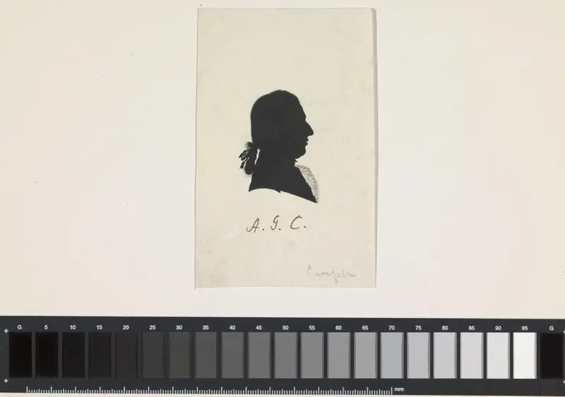 Silhouet van Adriaan Gillis Camper, naar rechts kijkend Wall Art by Unknown - High-Resolution Digital Print