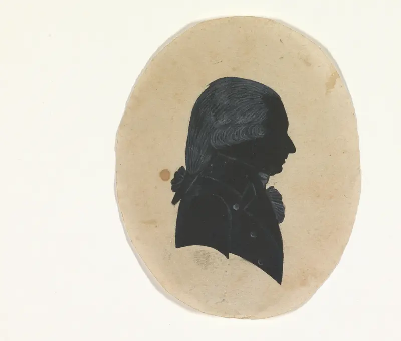 Silhouet van een man naar rechts kijkend Wall Art by anonymous - High-Resolution Digital Print