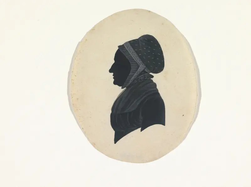 Silhouet van een vrouw, naar links kijkend, waarschijnlijk mevrouw Graadt-Jamin Wall Art by anonymous - High-Resolution Digital Print
