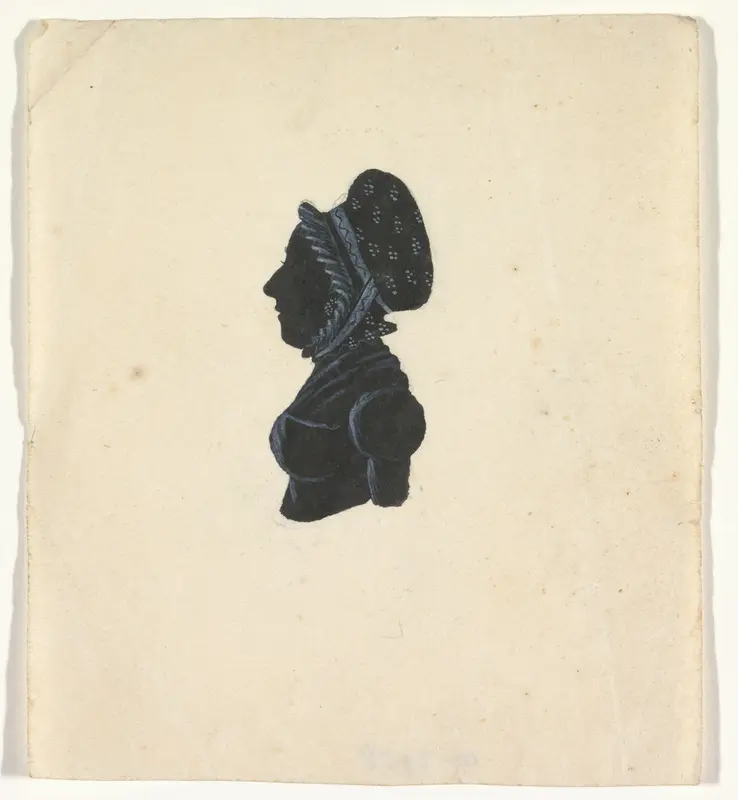 Silhouet van een vrouw, naar links kijkend Wall Art by anonymous - High-Resolution Digital Print