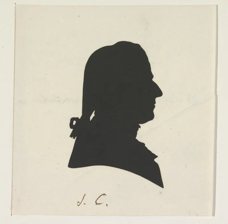 Silhouet van Jacob Camper, naar rechts kijkend Wall Art by anonymous - High-Resolution Digital Print