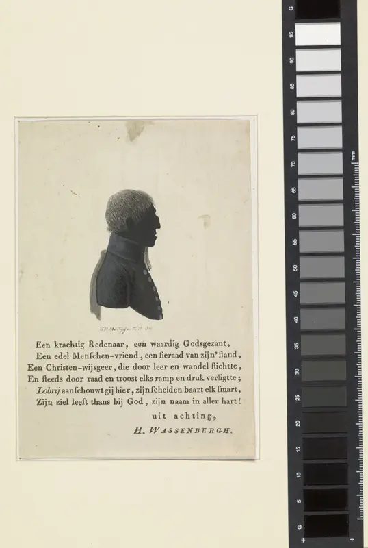 Silhouet van Nicolaas Lobry (1766-1818), naar rechts kijkend Wall Art by Hieronymus Wassenbergh - High-Resolution Digital Print