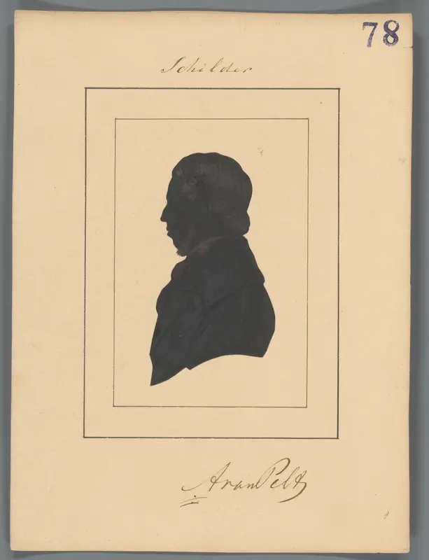 Silhouetportret van Abraham van Pelt Wall Art by Elisabeth Alida Haanen - High-Resolution Digital Print