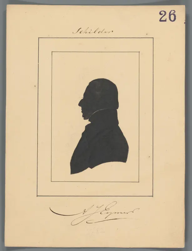 Silhouetportret van Arnoldus Johannes Eymer Wall Art by Elisabeth Alida Haanen - High-Resolution Digital Print