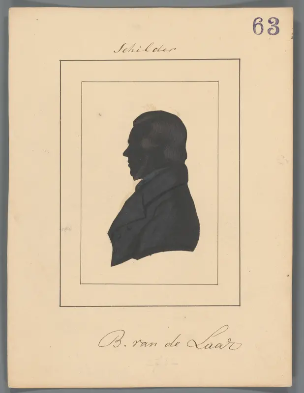 Silhouetportret van Bernard van de Laar Wall Art by Elisabeth Alida Haanen - High-Resolution Digital Print