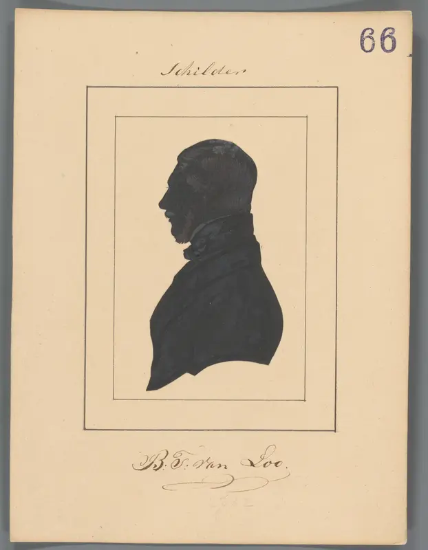 Silhouetportret van Bernardus Theodorus van Loo Wall Art by Elisabeth Alida Haanen - High-Resolution Digital Print
