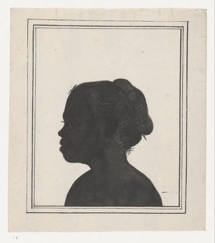 Silhouetportret van Bietja Wall Art by Jan Brandes - High-Resolution Digital Print