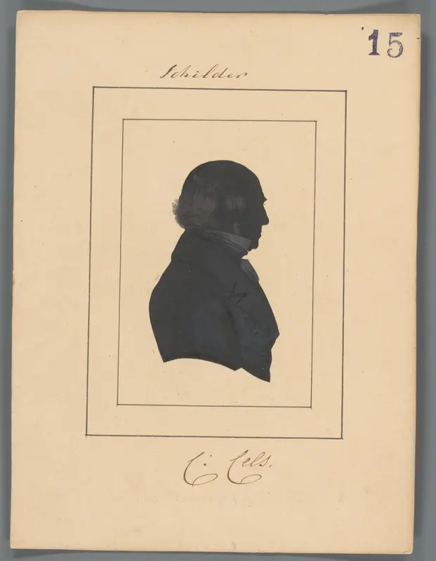 Silhouetportret van Cornelis Cels Wall Art by Elisabeth Alida Haanen - High-Resolution Digital Print