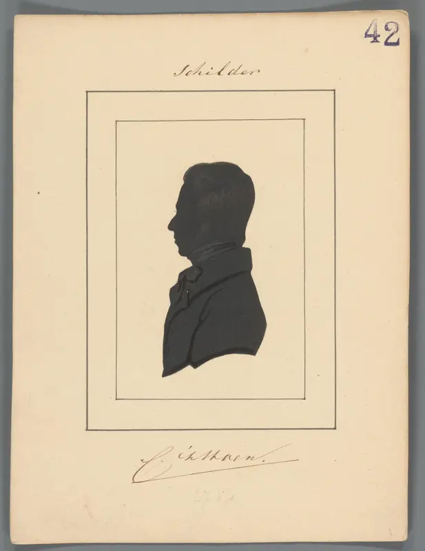 Silhouetportret van Cornelis Petrus 't Hoen Wall Art by Elisabeth Alida Haanen - High-Resolution Digital Print