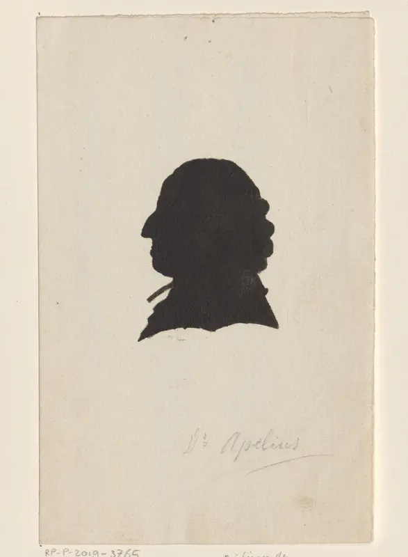 Silhouetportret van een man, mogelijk Johann Conrad Appelius Wall Art by anonymous - High-Resolution Digital Print