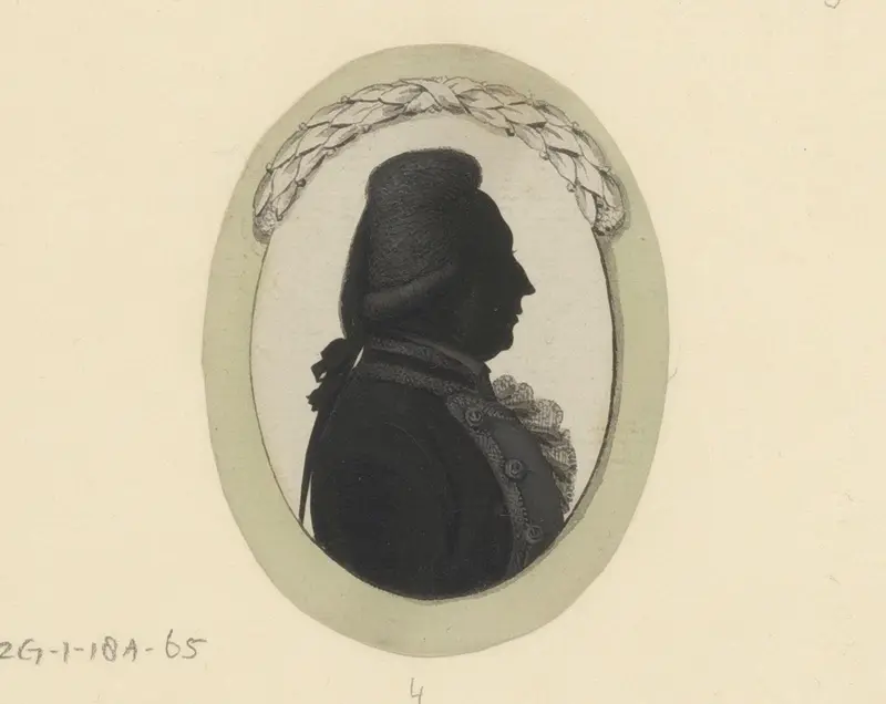 Silhouetportret van een onbekende man, mogelijk K.P. Stambke
