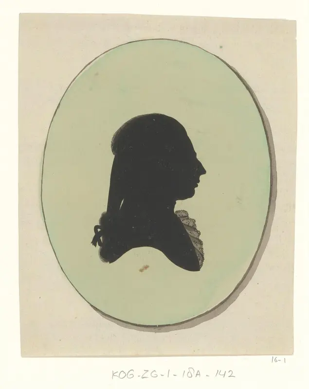 Silhouetportret van een onbekende man
