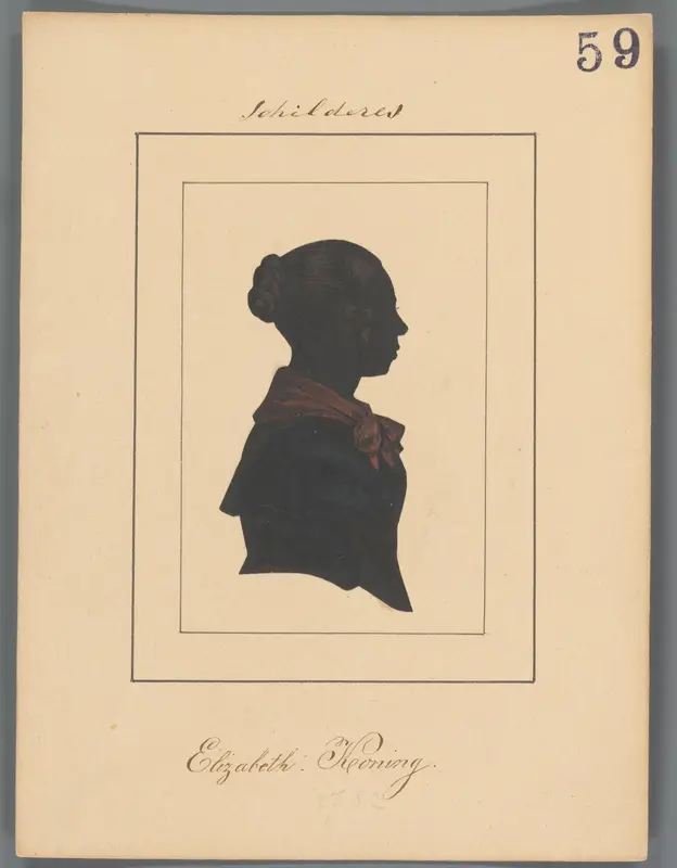 Silhouetportret van Elisabeth Johanna Koning Wall Art by Elisabeth Alida Haanen - High-Resolution Digital Print
