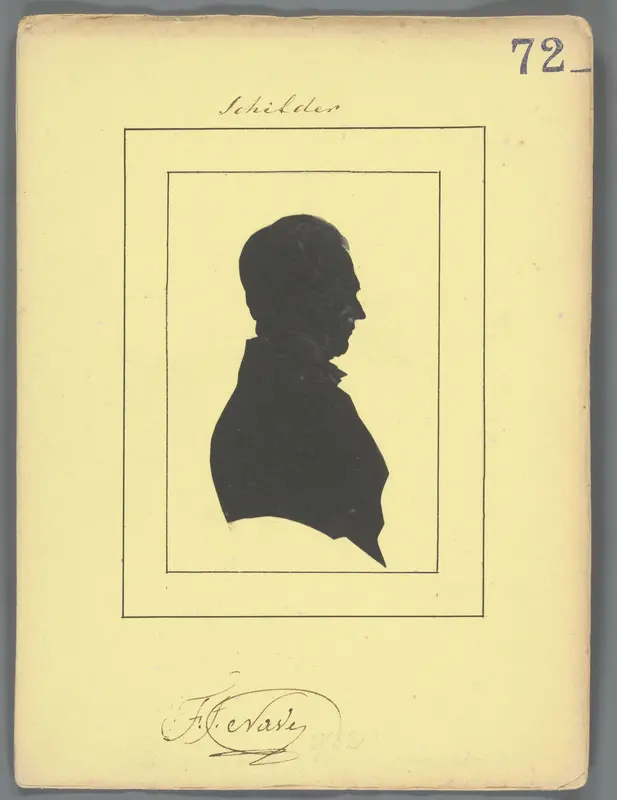 Silhouetportret van François Joseph Navez Wall Art by Elisabeth Alida Haanen - High-Resolution Digital Print