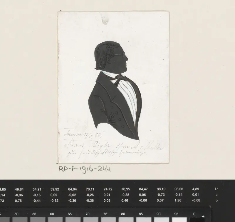 Silhouetportret van Franz Bigler Wall Art by anonymous - High-Resolution Digital Print