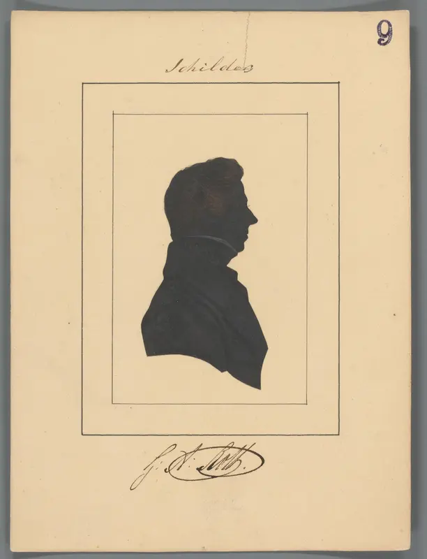 Silhouetportret van George Andries Roth Wall Art by Elisabeth Alida Haanen - High-Resolution Digital Print