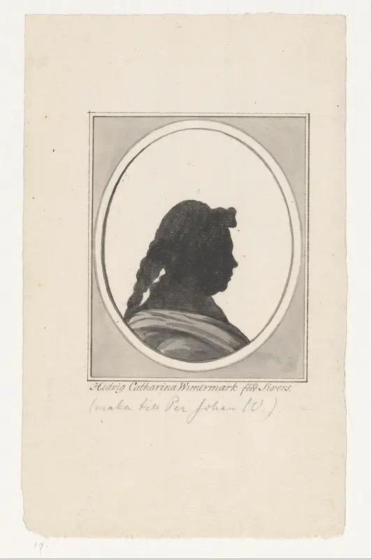 Silhouetportret van Hedwig Catharina Wimermark Wall Art by Jan Brandes - High-Resolution Digital Print