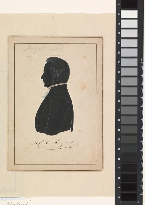 Silhouetportret van Hendrik Cornelis Hermanus Reijers Wall Art by Unknown - High-Resolution Digital Print