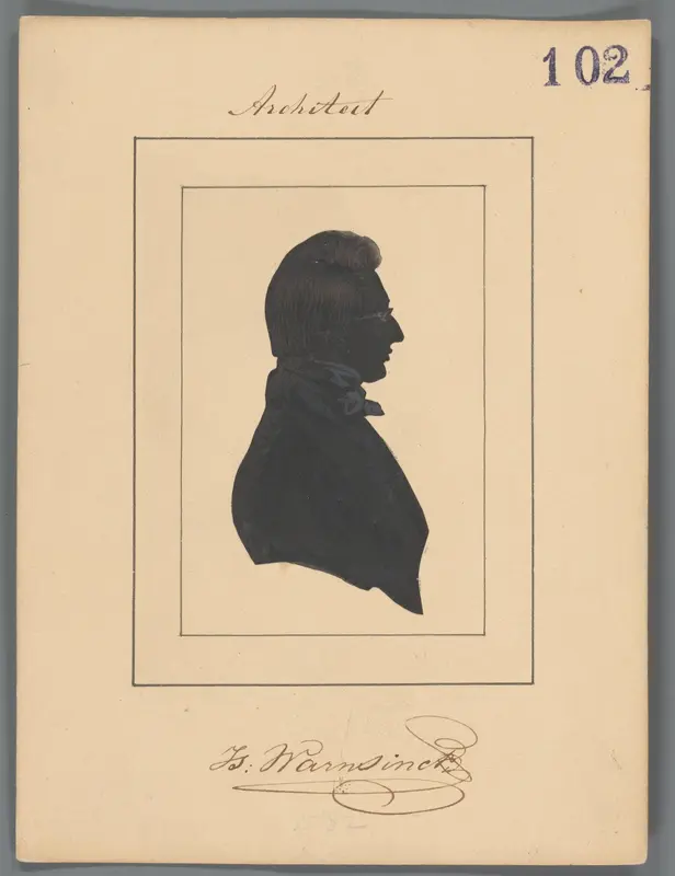 Silhouetportret van Isaac Warnsinck Wall Art by Elisabeth Alida Haanen - High-Resolution Digital Print