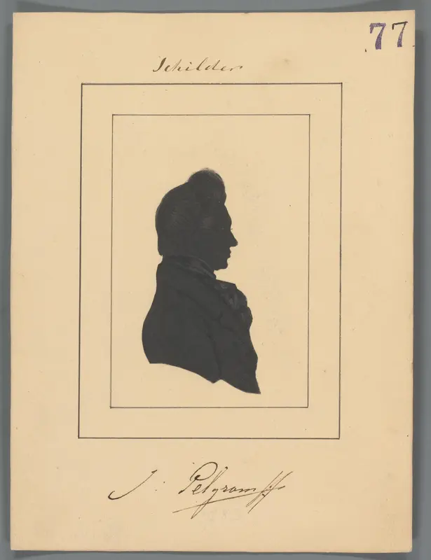Silhouetportret van Jacobus Pelgrom Wall Art by Elisabeth Alida Haanen - High-Resolution Digital Print