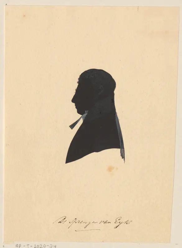 Silhouetportret van Jacobus Petrus Sprenger van Eyk Wall Art by anonymous - High-Resolution Digital Print