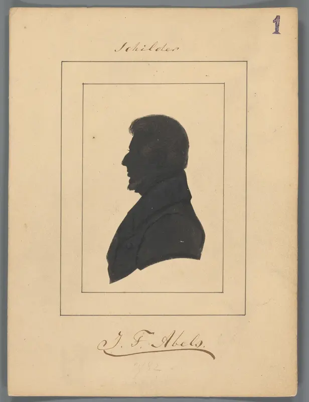 Silhouetportret van Jacobus Theodorus Abels Wall Art by Elisabeth Alida Haanen - High-Resolution Digital Print