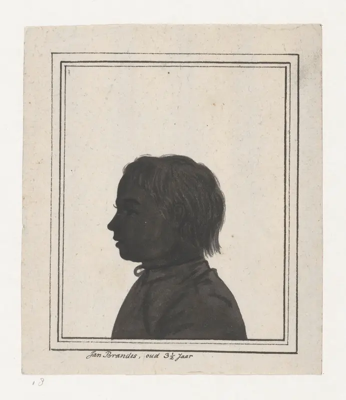 Silhouetportret van Jan Brandes junior Wall Art by Jan Brandes - High-Resolution Digital Print