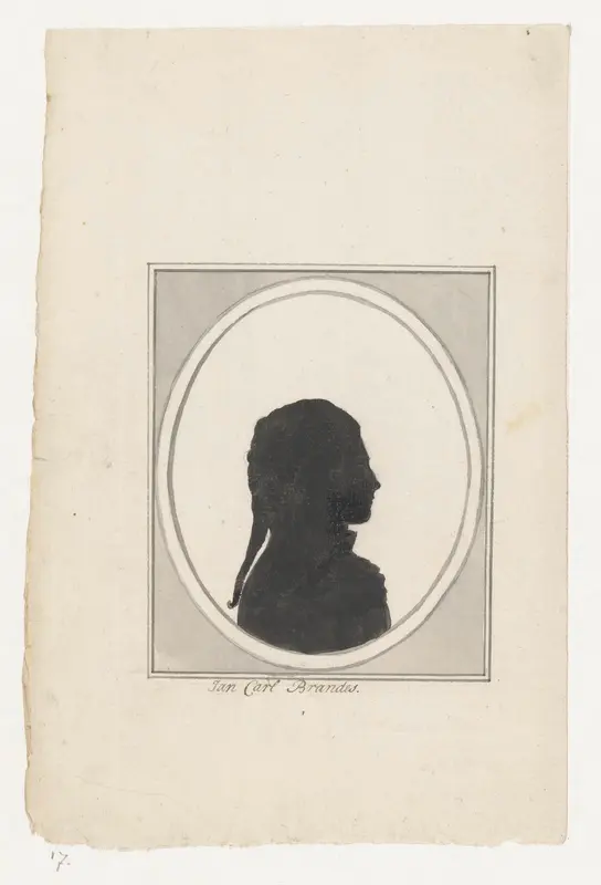 Silhouetportret van Jan Carl Brandes Wall Art by Jan Brandes - High-Resolution Digital Print