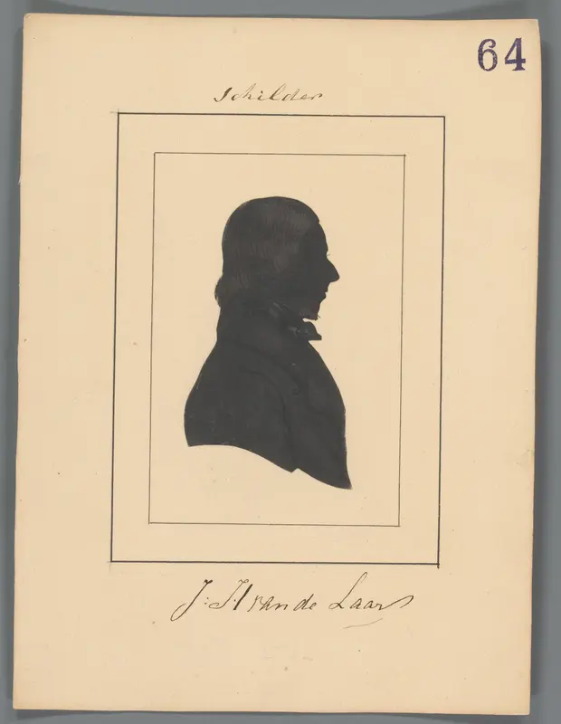 Silhouetportret van Jan Hendrik van de Laar Wall Art by Elisabeth Alida Haanen - High-Resolution Digital Print
